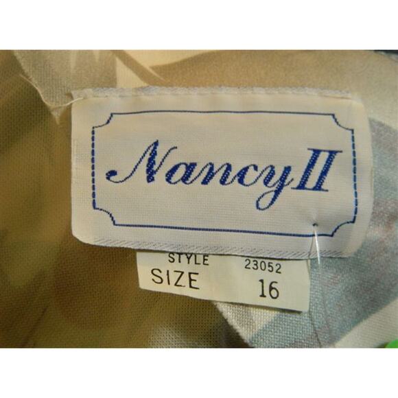 Vintage Plus Size Spring Tulip Floral Dress 1980s Size 16 - Picture 7 of 7